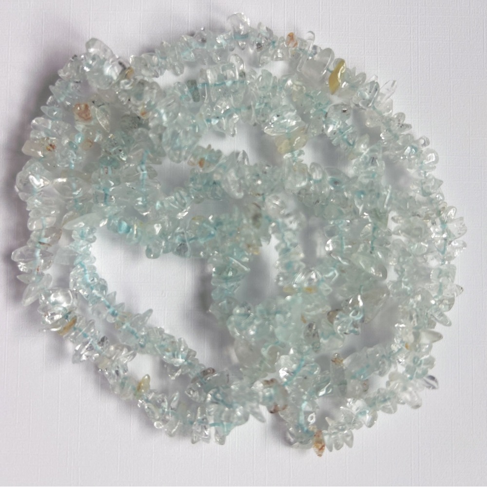Raw Aquamarine Gemstone Necklace - Picture 9 of 11